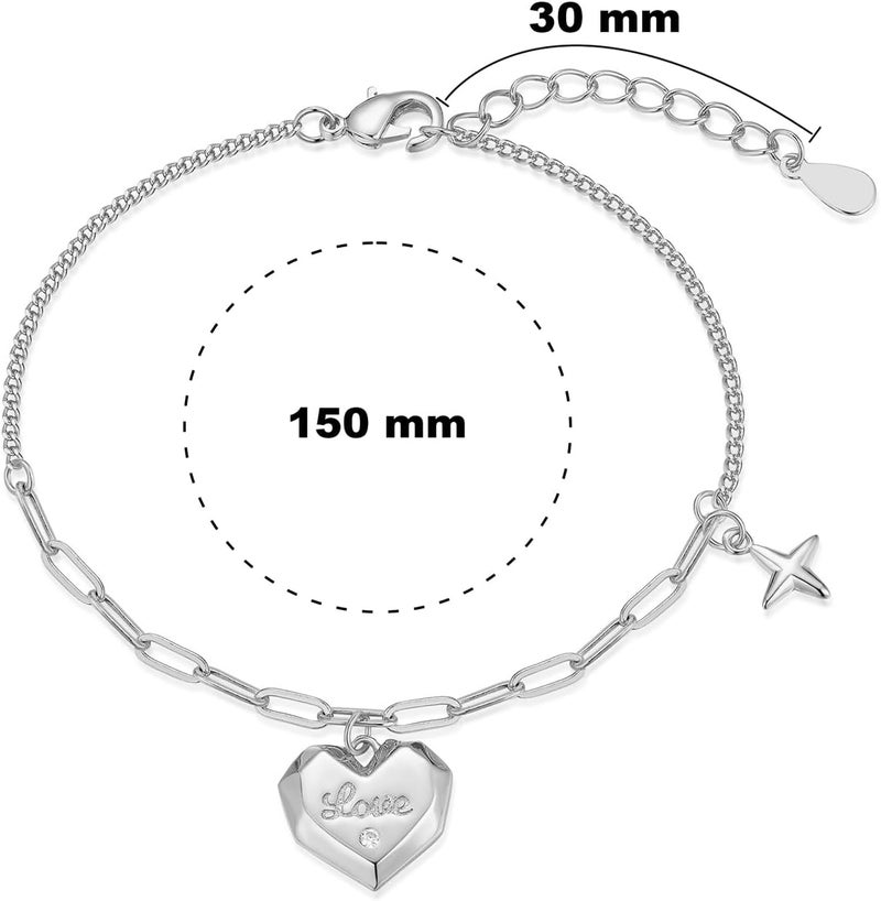 FRUMOS Dainty Layering Bracelets for Women 18 k Gold Plated Fashion Adjustable Chunky Cuban Paperclip Link Chain Bracelets Jewelry for Women Gift - Image 2